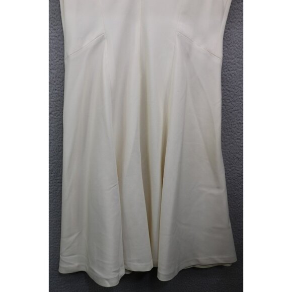 Bloomingdales Ivory A-Line Sleeveless Dress-Size 10/Petite-Lined - Picture 11 of 13